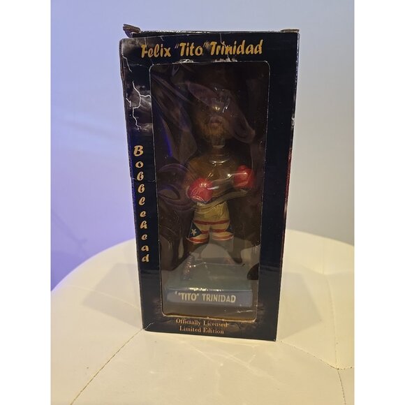 Boxer Boxing Bobblehead FELIX TITO TRINIDAD Roy JONES 2008 BOX Don KING Rare - Picture 13 of 14